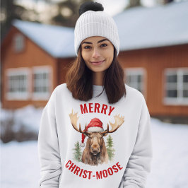Merry Kristus-moose Funny jul Moose T Shirt