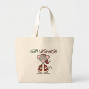 Merry Kristus-Mouse T-shirts och presenter Jumbo Tygkasse