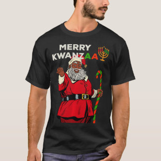 Merry Kwanzaa Santa Black Christmas African Americ T Shirt
