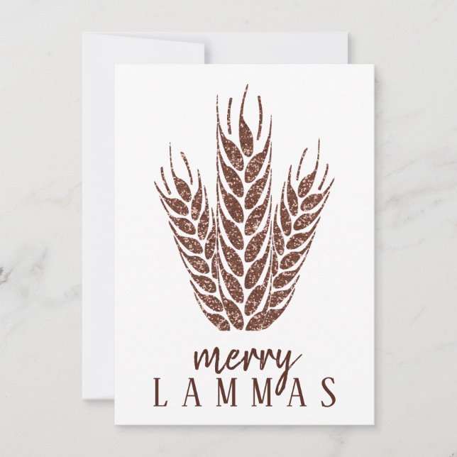 Merry Lammas Autumn Glitter Wheat Pagan Helgdag (Framsida)