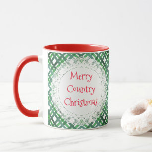 Merry Land jul Vintage Stil Gift Mugg