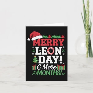 Merry Leon Day Noel Backwards Den fina julklunen Kort