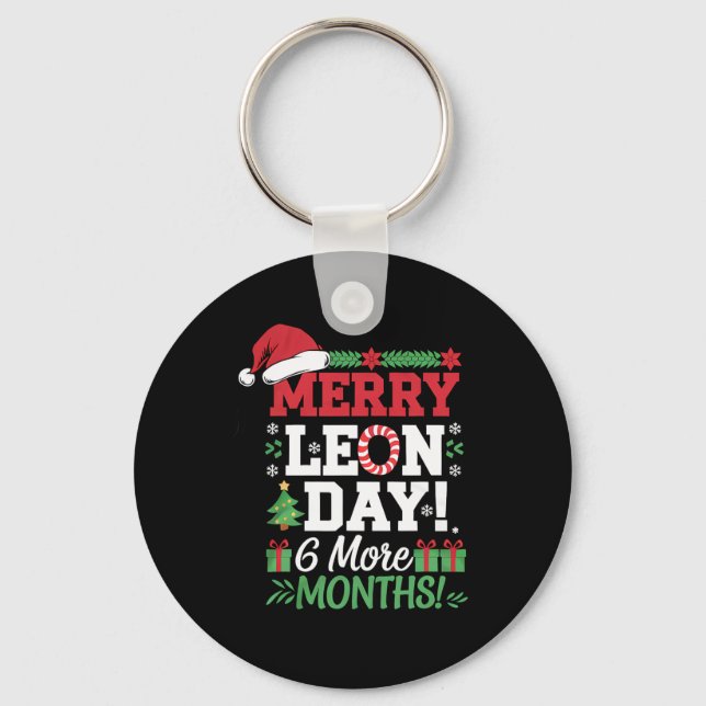 Merry Leon Day Noel Ckwards Funny julnr Nyckelring (Framsida)