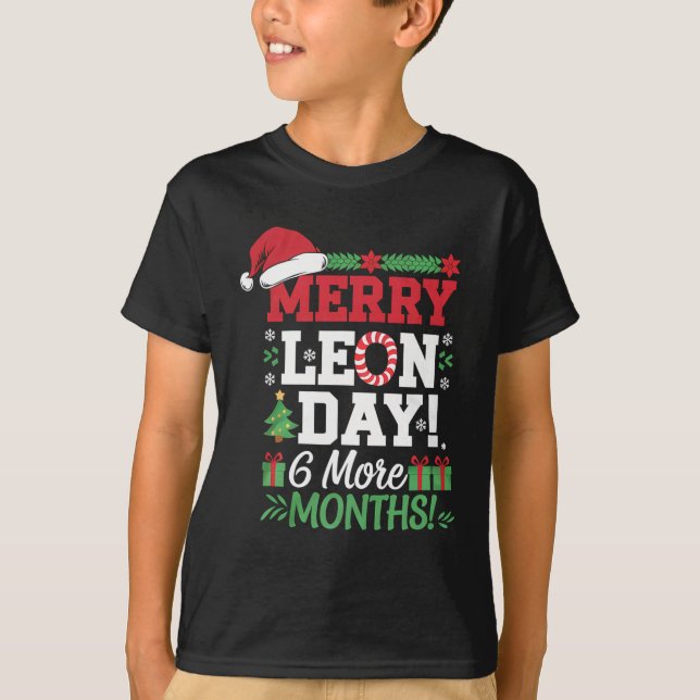 Merry Leon Day Noel Ckwards Funny julnr T Shirt (Framsida)