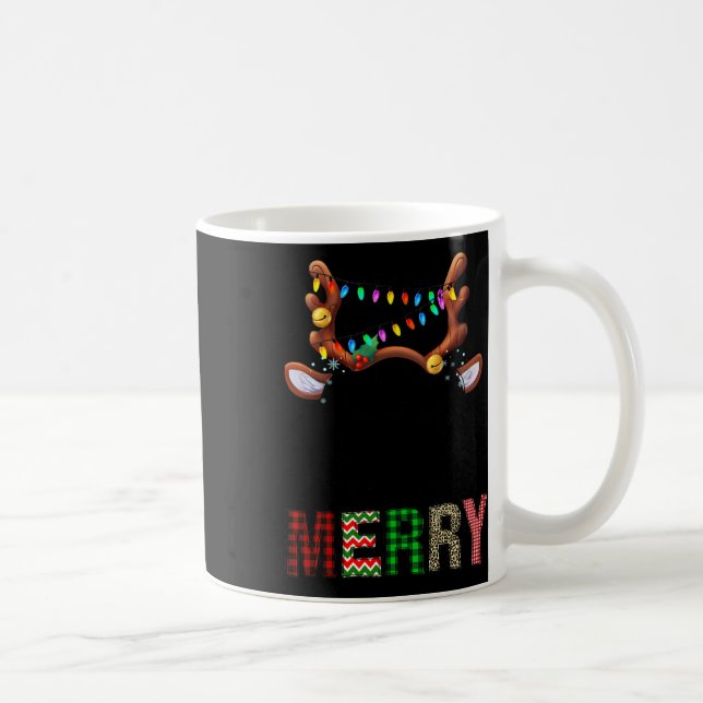 Merry Leopard Pajama Women Messy Bun Reindeer Chri Kaffemugg (Höger)