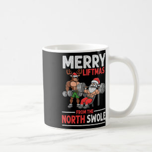 Merry Liftmas från North Swole Muscle Santa Weight Kaffemugg