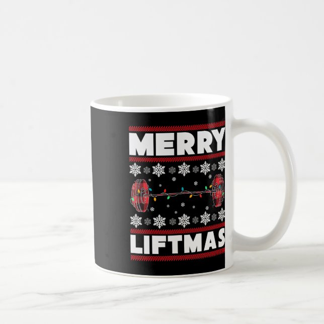Merry Liftmas Fun Christmas Gym Workout Fitness Gi Kaffemugg (Höger)