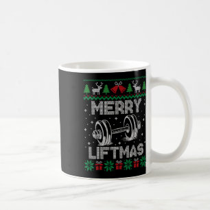 Merry Liftmas Funny jul Gym Workout Fitness Kaffemugg