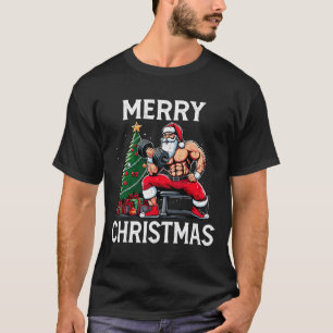 Merry Liftmas Funny Santa Julafton Gym Bodybuildin T Shirt