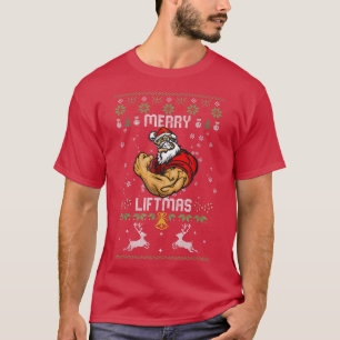 Merry Liftmas God jul Santa Ugly Advanced T Shirt