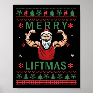 Merry Liftmas - Jul Bodybuilding der Gym Workout Poster