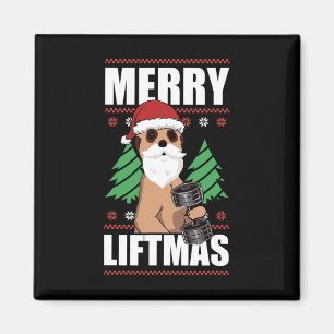 Merry Liftmas julstrådströjning Funny Bo Magnet