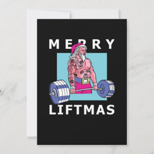Merry Liftmas julviktning Bodybuilding Inbjudningar