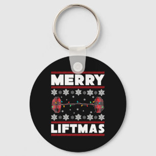 Merry Liftmas Kul Jul Gym Träning Fitness Julklapp Nyckelring