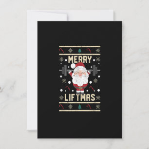 Merry Liftmas Lyfte jul Jultomten Gym Wo Inbjudningar