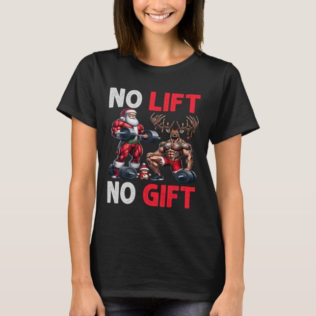 Merry Liftmas Muscle Santa WeightlyftJulafton Body T Shirt (Framsida)