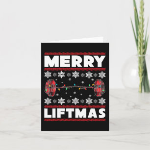 Merry Liftmas Roligt jul Gym Workout Fitness Gi Kort