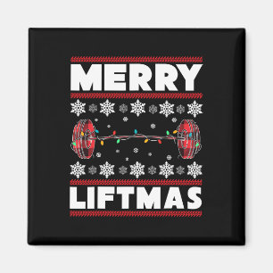 Merry Liftmas Roligt jul Gym Workout Fitness Gi Magnet