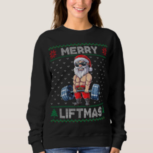 Merry Liftmas Santa Weightlift Fitness Gym Ugly T Shirt