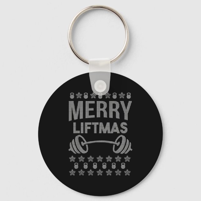 Merry Liftmas Shirt _ Funny Christmas Shirts  Nyckelring (Framsida)