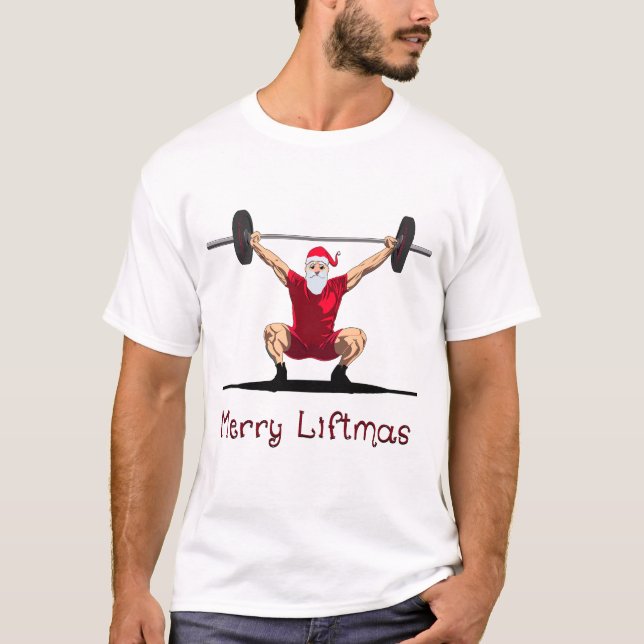 Merry Liftmas T Shirt (Framsida)