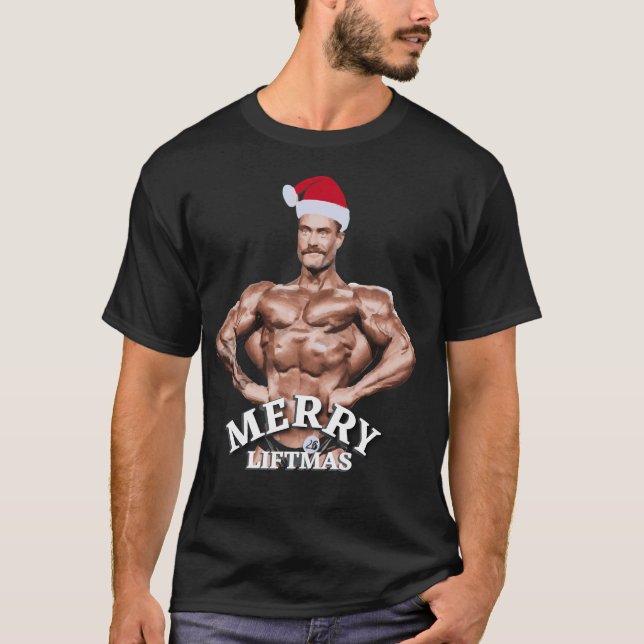 Merry Liftmas T Shirt (Framsida)