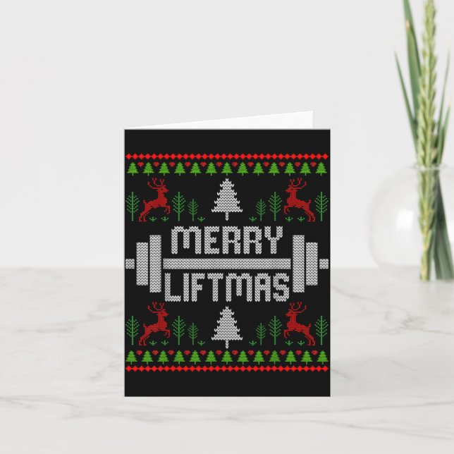 Merry Liftmas - Trainer Ugly Style Christmas  Kort (Framsida)