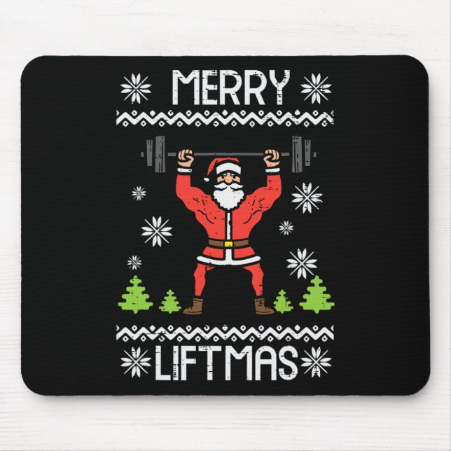 Merry Liftmas Ugly jul Julafton Workout Gym Body Musmatta (Framsidan)