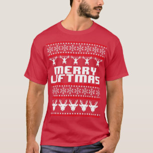 Merry Liftmas Ugly jul Sweater Gym Workout T Shirt