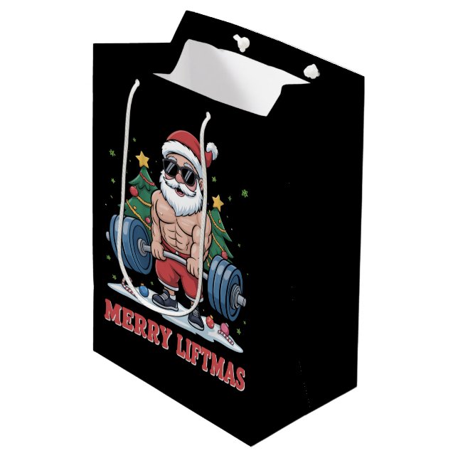 Merry Liftmas Weightlift Santa Fitness Gym (Framsidan Vinklad)