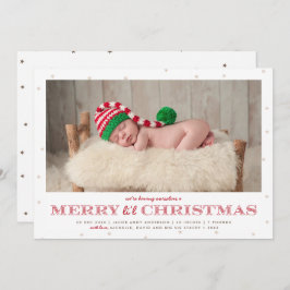 Merry Li'l God Jul Helgdag Födelsemeddelande Julkort