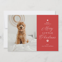 Merry Litte jul Pet Photo Flat Helgdag Card Julkort