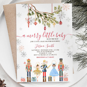 Merry Little Baby Julfest Inbjudan