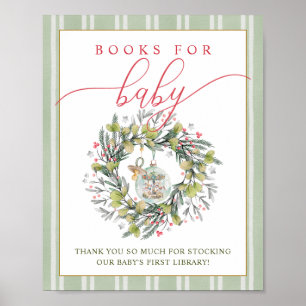 Merry Little Baby Shower Bokar för Baby-tecken Poster