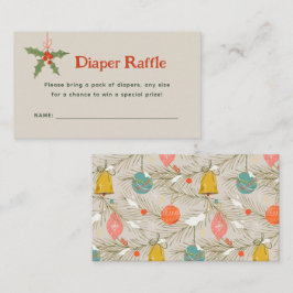 Merry Little Baby Shower Diaper Raffle Cards Tilläggskort