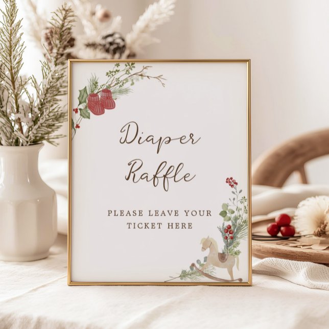 Merry Little Baby Shower Diaper Raffle Poster (Skapare uppladdad)