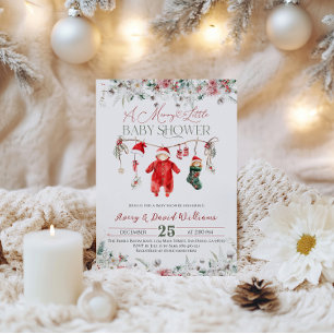Merry Little Baby Shower Gender Neutral Inbjudningar