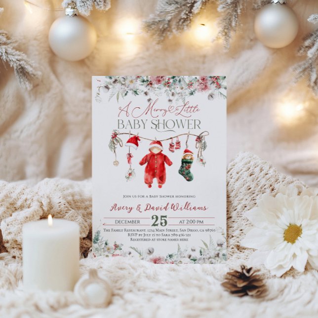 Merry Little Baby Shower Gender Neutral Inbjudningar (Skapare uppladdad)