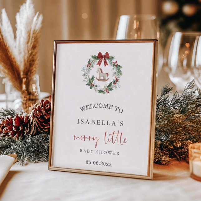 Merry Little Baby Shower God God Välkommen Poster (Skapare uppladdad)