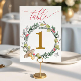 Merry Little Baby Shower Guld Bordsnummer