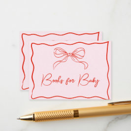 Merry Little Baby Shower Hand Drawn Books for Baby Tilläggskort
