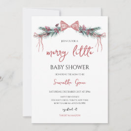 Merry Little Baby Shower Inbjudningar