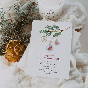 Merry Little Baby Shower Inbjudningar