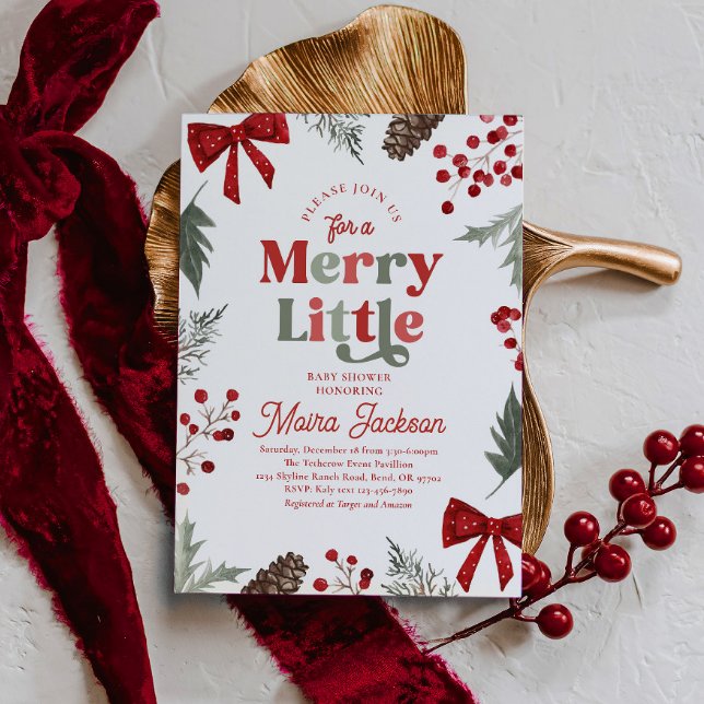 Merry Little Baby Shower Invitation Inbjudningar (Skapare uppladdad)