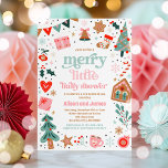 Merry Little Baby Shower jul Baby Shower Inbjudningar<br><div class="desc">God Baby Shower jul Baby Shower-inbjudan för julgranar</div>
