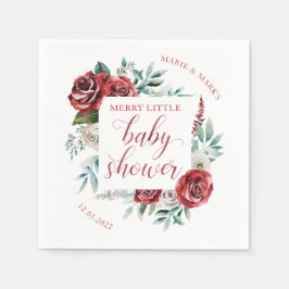 Merry Little Baby Shower jul Napkins Pappersservett