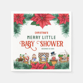 Merry Little Baby Shower jul ThBäste Winter Pappersservett