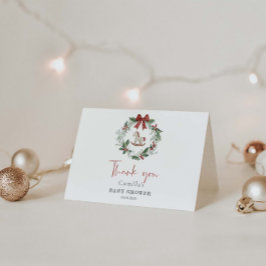 Merry Little Baby Shower jul Wand Tack Kort