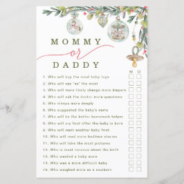 Merry Little Baby Shower Mamma eller pappa Game