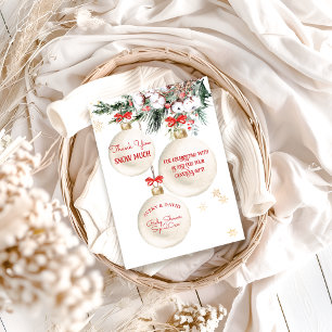 Merry Little Baby Shower Modern jul Tack Kort